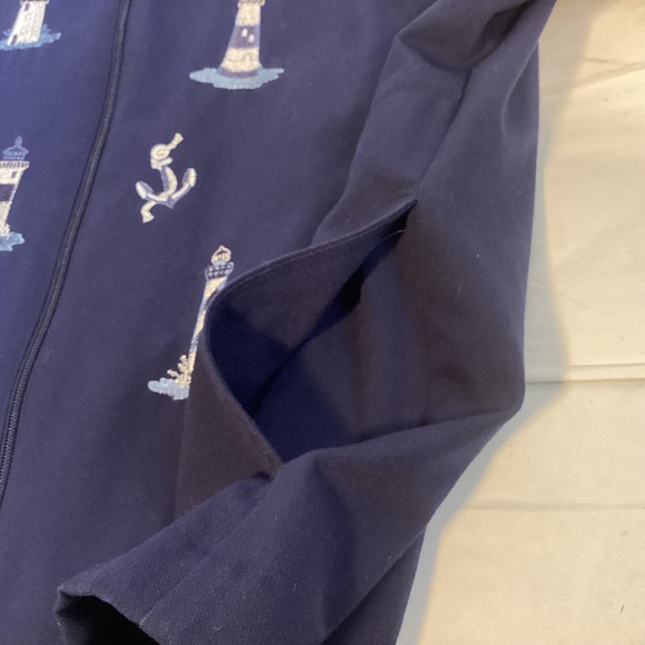 Bob Worth Embroidered Lighthouse Jacket full zip women’s size XL Petite - Picture 6 of 9